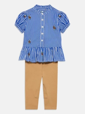 Spodnie legginsy Polo Ralph Lauren niebieski