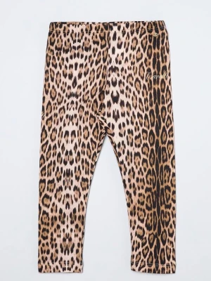 Spodnie legginsy Roberto Cavalli beżowy