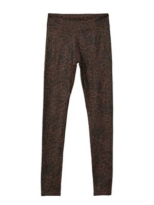 Spodnie legginsy Stradivarius brązowy