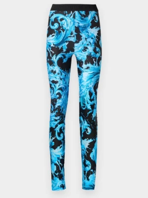 Spodnie legginsy Versace Jeans Couture niebieski