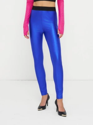 Spodnie legginsy Versace Jeans Couture niebieski