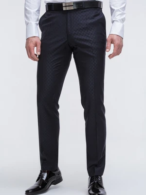 Spodnie LEONARDO GDGS900428 Giacomo Conti granatowy