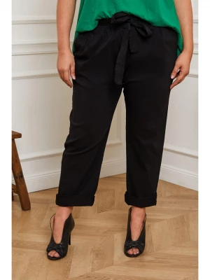 Plus Size Company Spodnie "Lirane" w kolorze czarnym rozmiar: 40