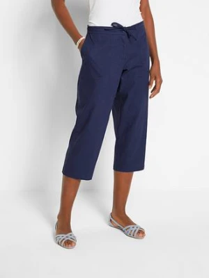 Spodnie lniane 3/4 bonprix