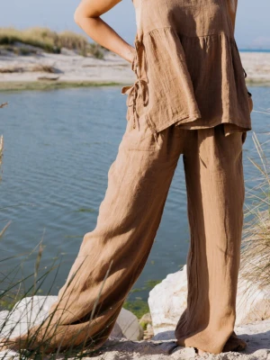 Spodnie lniane damskie Costa – 100% len LAÏF