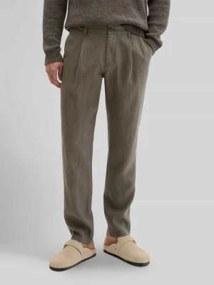 Spodnie lniane model 'OSBY JOGGER PLEATS' Marc O'Polo