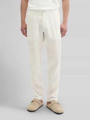 Spodnie lniane model 'OSBY JOGGER PLEATS' Marc O'Polo