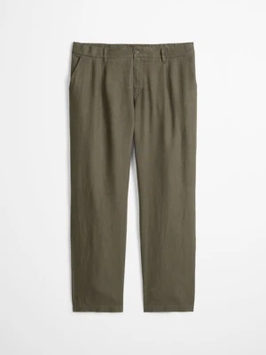 Spodnie lniane model Osby jogger plisy Marc O'Polo