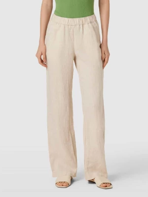 Spodnie lniane o kroju regular fit w jednolitym kolorze model ‘Summer’ Toni Dress