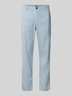 Spodnie lniane o kroju regular fit z Mieszanka lnu Model 'Sanderson-L-3' Boss Orange