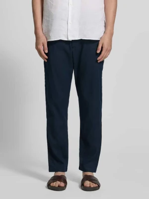 Spodnie lniane o kroju regular fit z Mieszanka lnu Model 'Sanderson-L-3' Boss Orange