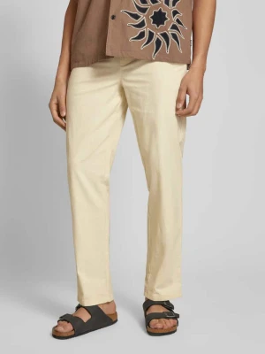 Spodnie lniane o kroju regular fit z tunelem model ‘BAY’ Blend