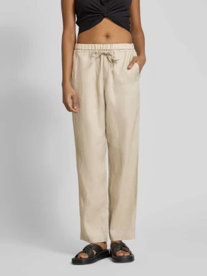 Spodnie lniane o kroju regular fit z tunelem model ‘INDIALF’ ECOALF