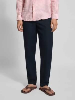 Spodnie lniane o kroju regular fit ze szlufkami na pasek model ‘Pandrup’ casual friday