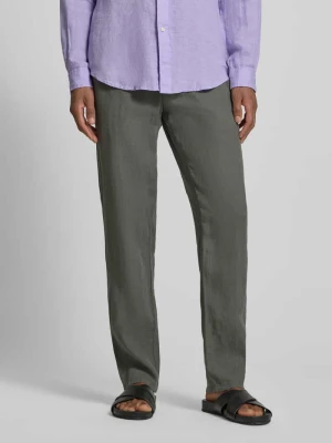 Krój straight fit spodnie z lnu z czystego lnu model 'Lynx' Mmx