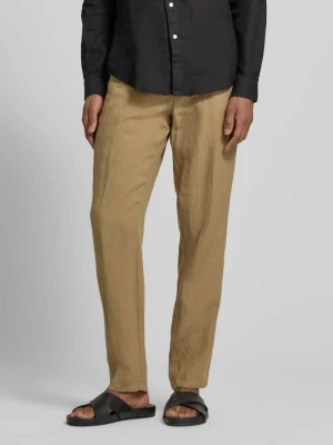 Krój straight fit spodnie z lnu z czystego lnu model 'Lynx' Mmx