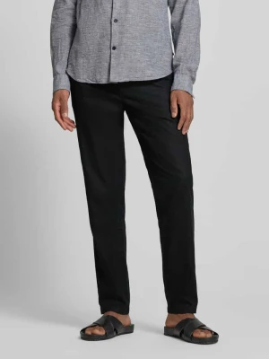 Spodnie z lnu o kroju straight fit z elastycznym pasem Model 'Barton' Matinique