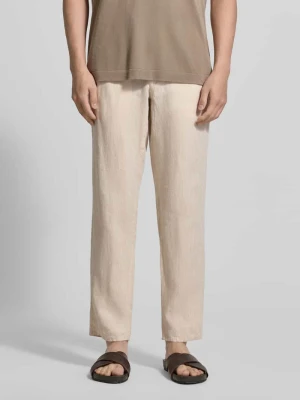 Spodnie z lnu o kroju slim fit z czystego lnu model 'Fabio' BRAX