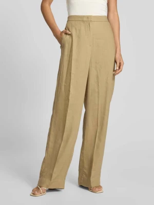 Spodnie lniane o kroju tailored fit z mieszanki lnu i lyocellu Tommy Hilfiger