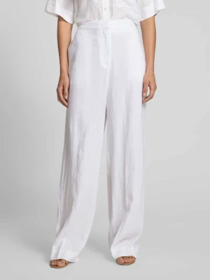 Spodnie lniane o kroju tailored fit z mieszanki lnu i lyocellu Tommy Hilfiger