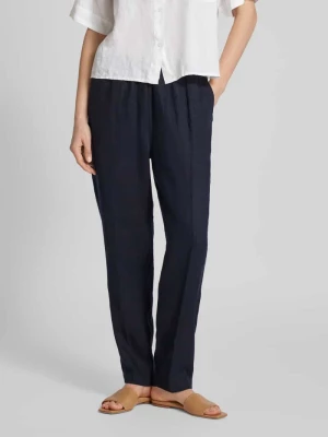 Spodnie lniane o kroju tapered fit w kant model ‘CASUAL LINEN’ Tommy Hilfiger