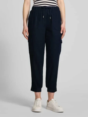 Spodnie lniane o kroju tapered fit z kieszeniami cargo model ‘Lava’ FREE/QUENT