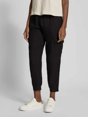 Spodnie lniane o kroju tapered fit z kieszeniami cargo model ‘Lava’ FREE/QUENT