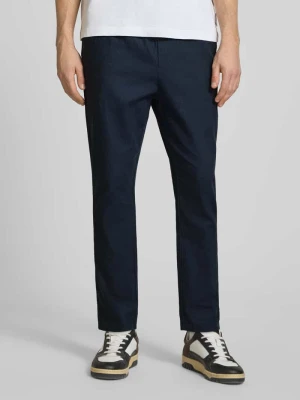 Spodnie lniane o kroju tapered z mieszanki bawełny i lnu model 'LINUS' Only & Sons