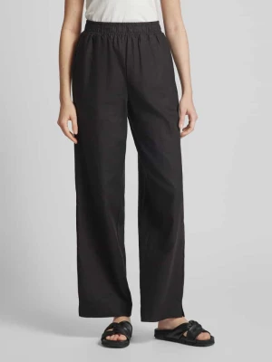 Spodnie lniane rozkloszowane z elastycznym pasem model ‘YASFLAXY’