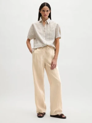 Spodnie lniane szerokie Marc O'Polo