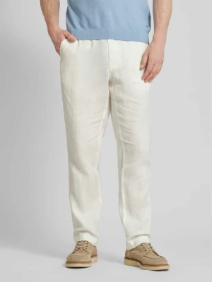 Spodnie lniane w jednolitym kolorze model ‘Littlefield’ Mazine