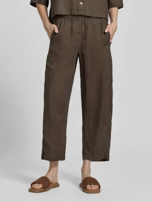 Spodnie lniane w skróconym kroju model 'myha linen' Opus
