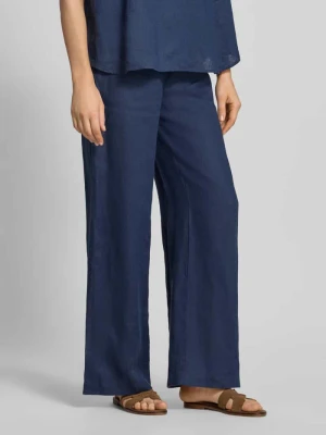 Spodnie lniane z elastycznym pasem Emily Van den Bergh