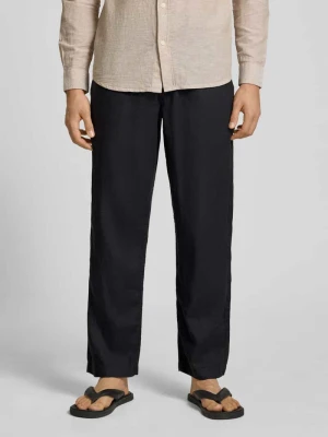 Spodnie lniane z elastycznym pasem model 'KARL LAWRENCE' jack & jones