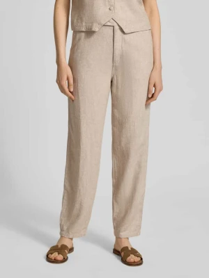 Spodnie lniane z francuskimi wpuszczanymi kieszeniami model 'lavasi' FREE/QUENT