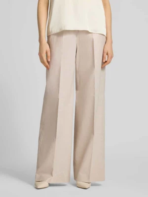 Spodnie lniane z kantami i wpuszczanymi kieszeniami Christian Berg Cocktail