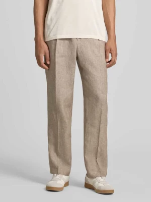 Spodnie lniane z kantami model 'DiUnic' Zuitable
