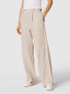 Spodnie lniane z lamowaną kieszenią z tyłu model ‘DENISE’ Gina Tricot