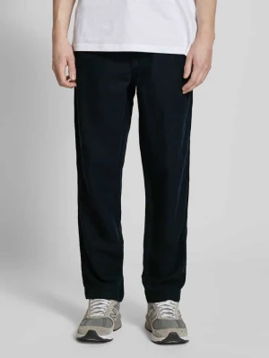 Spodnie lniane z prostą nogawką i tunelem model ‘Merchant’ Superdry