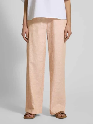 Spodnie lniane z prostą nogawką z elastycznym pasem Armani Exchange