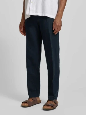 Spodnie lniane z prostymi nogawkami z tunelem model 'LEROY' Selected Homme