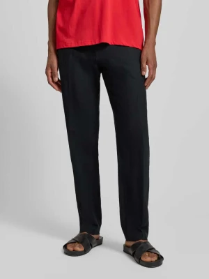 Spodnie lniane z prostymi nogawkami z tunelem model 'LEROY' Selected Homme