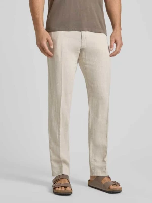 Spodnie lniane z prostymi nogawkami z tunelem model 'LEROY' Selected Homme