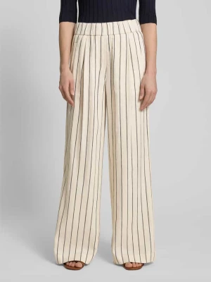 Zdjęcie produktu Spodnie lniane z szeroką nogawką i elastycznym pasem LANIUS