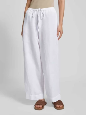 Spodnie lniane z szeroką nogawką i elastycznym pasem model ‘Mirilla’ MSCH Copenhagen