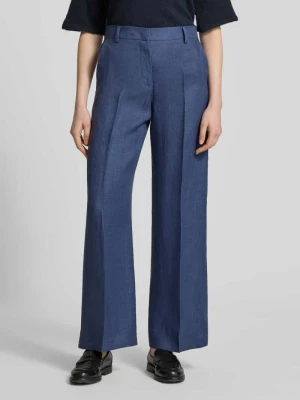 Spodnie lniane z szeroką nogawką w kant model ‘MALIZIA’ Weekend Max Mara
