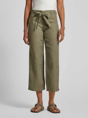 Spodnie lniane z szeroką, skróconą nogawką model ‘Style. Maine’ BRAX
