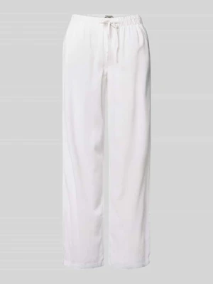 Spodnie lniane z szerokimi nogawkami z elastycznym pasem model 'GOA' Only
