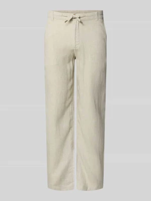 Spodnie lniane z wiązanym paskiem model 'KARL MYKONOS' jack & jones