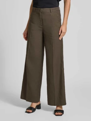 Spodnie lniane z wpuszczane kieszenie model 'ADRIENNE' CAMBIO